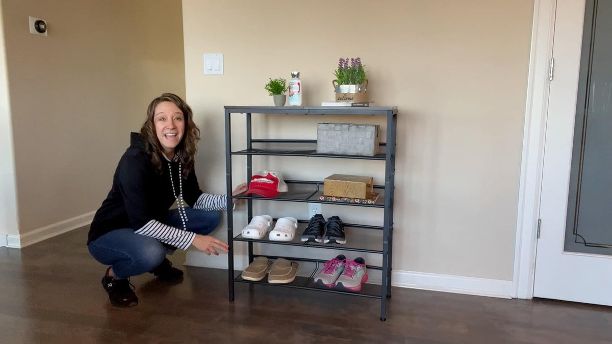 VASAGLE 5-Tier Shoe Rack, Adjustable, Freestanding