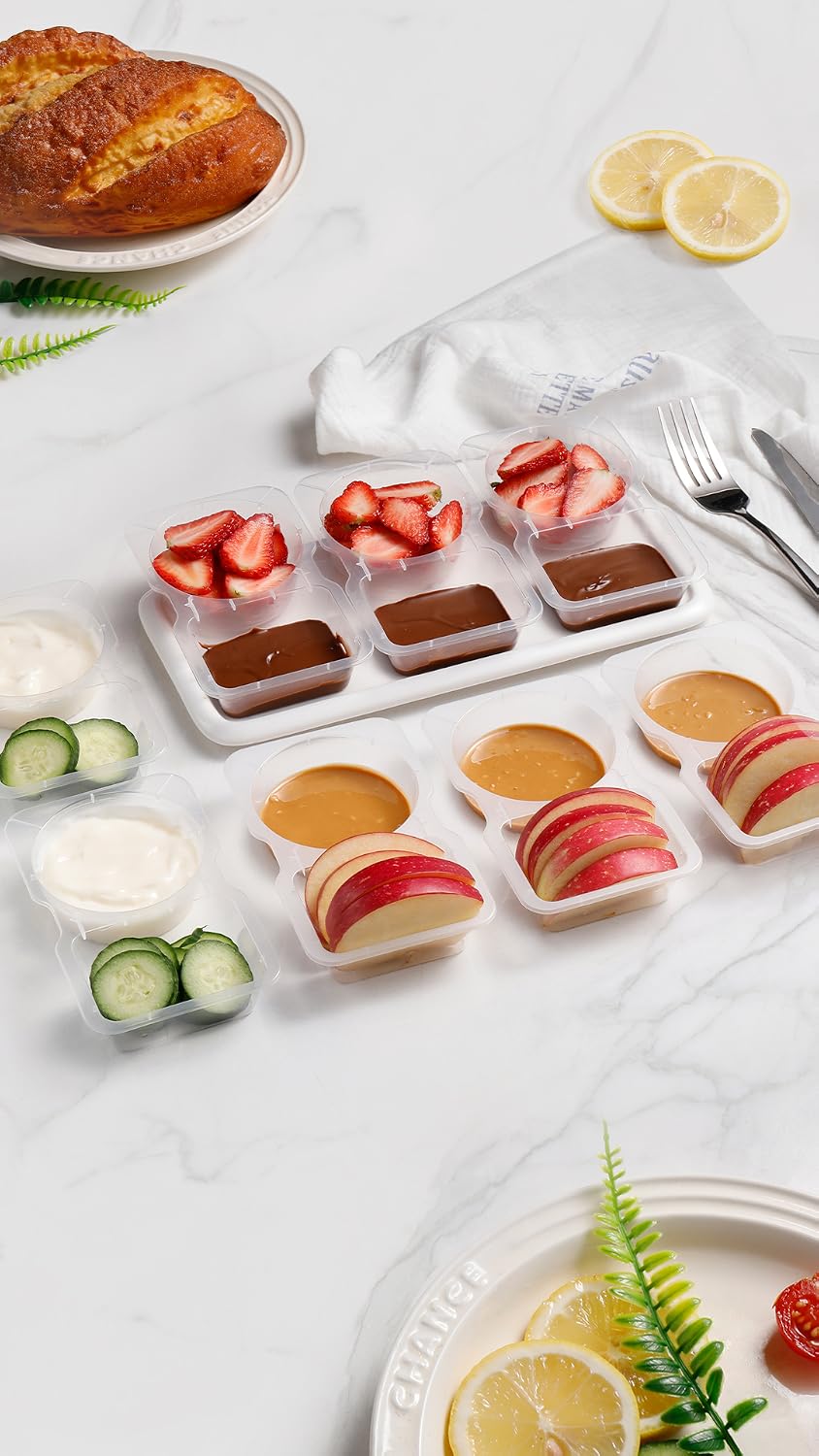 Reusable Snack Containers with Lids 20Pcs,Travel Snack Pack Boxes Camping