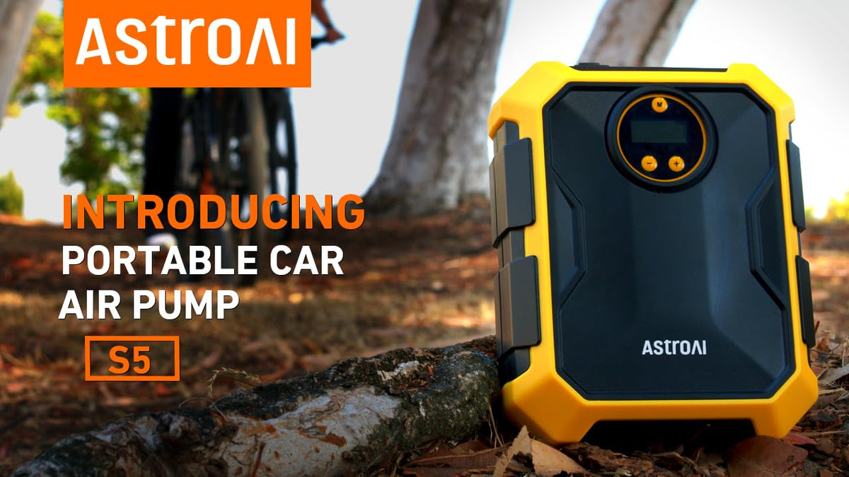 AstroAI Tire Inflator Portable Air Compressor 12V DC Integrated Storage