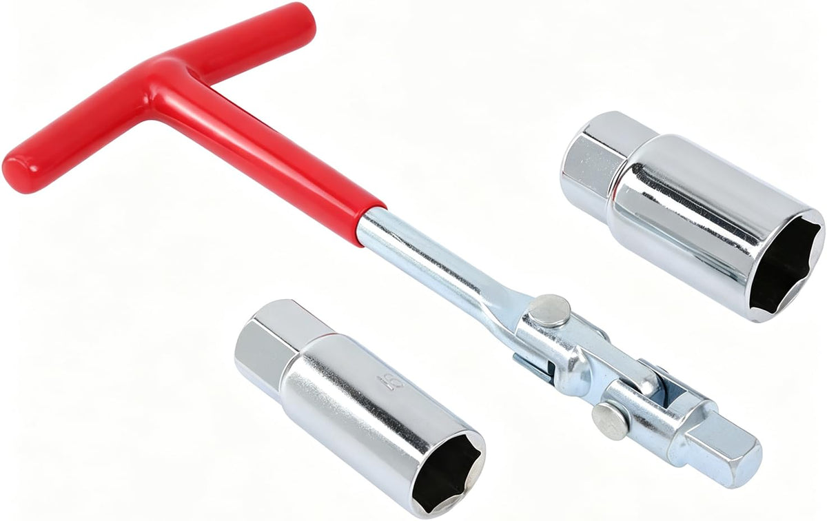 Spark Plug Socket Wrench T-Handle 5/8" (16mm) & 13/16" (21mm)