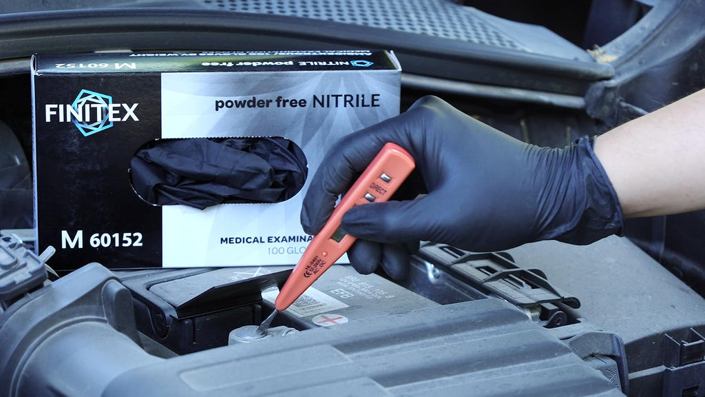 FINITEX Black Nitrile Disposable Gloves Exam Gloves 3.2mil Case of 10 Boxes