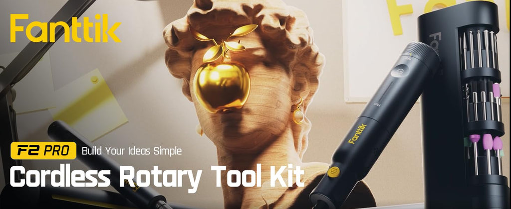 Fanttik F2 PRO Cordless Rotary Tool Kit with Strong Magnetic Motor 5 Speed
