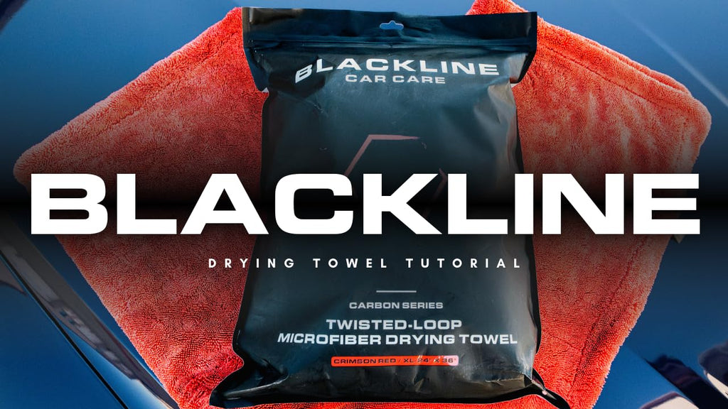 Blackline Microfiber Car Drying Towel 24"x36", 1300GSM Twisted Loop