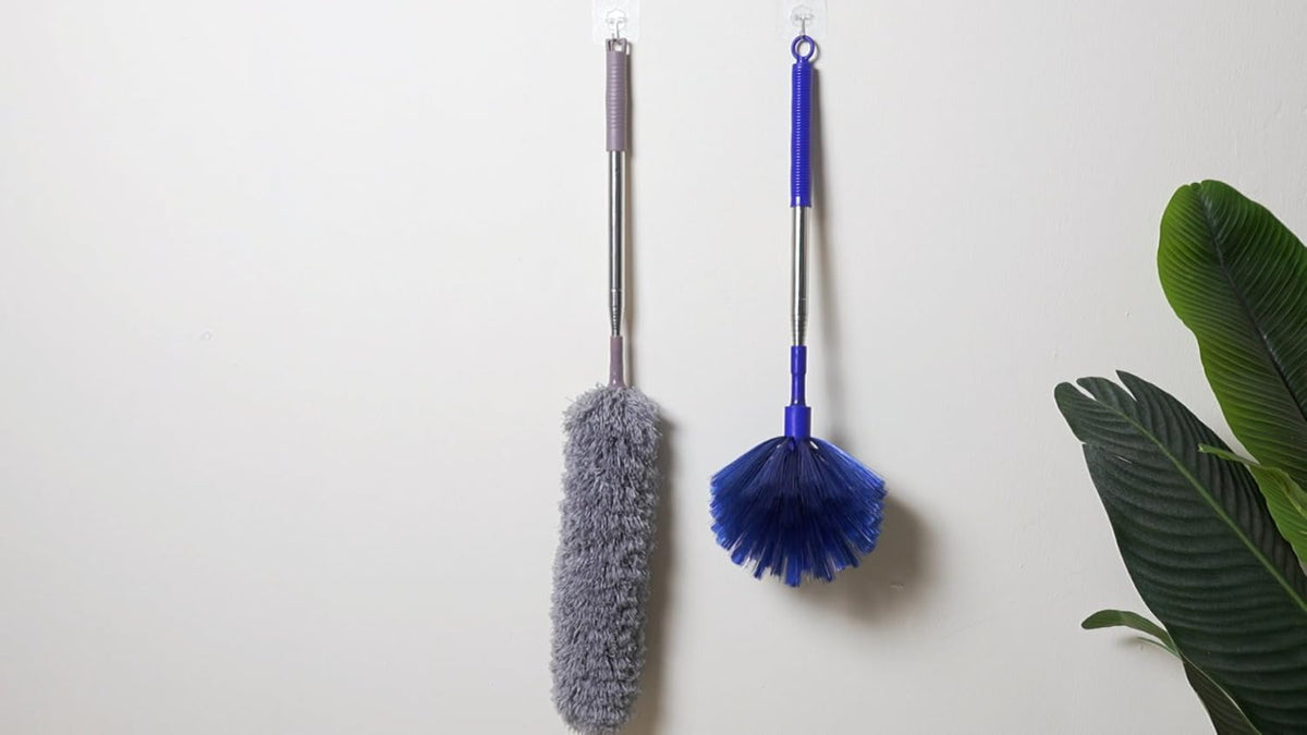 SetSail Cobweb Duster with Extension Pole, for Cobweb Cleaning,Blue