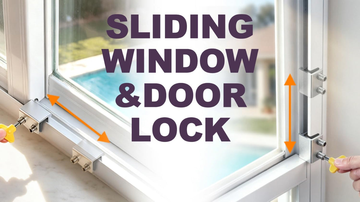 Sliding Window Locks 4 Sets，Adjustable Aluminum Stopper for Window Security