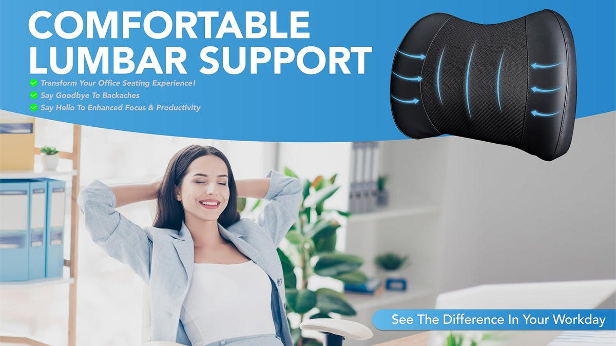Lofty Aim Lumbar Support Pillow for Car, Car Seat Back Support for Driving