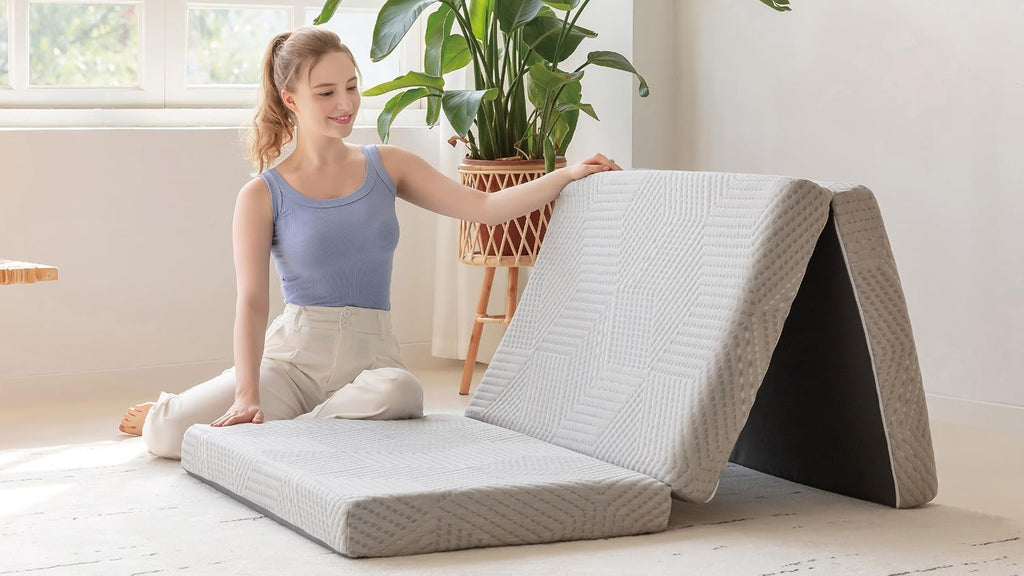 MLILY Twin Trifold Mattress, 4 Inch Foldable Gel Memory Foam Mattress