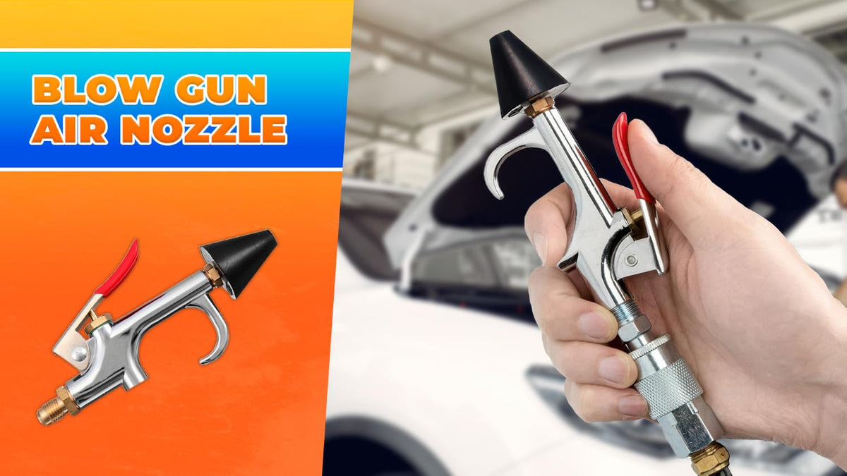 Air Nozzle Blow Gun for Compressor, 1/4 In Stainless Steel HVAC Tool
